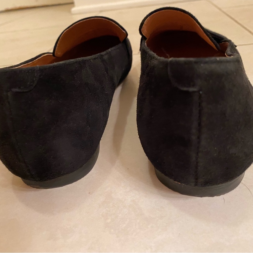 J.jill j Jill Black Suede Leather Loafers Velvety texture Holidays Career preppy - Picture 6 of 7